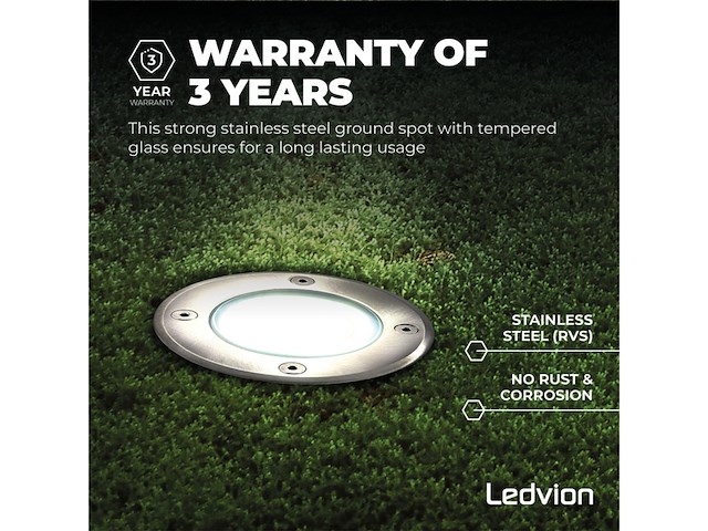 Ledvion led grondspot ip67 gu10 1m - afbeelding 3 van  6