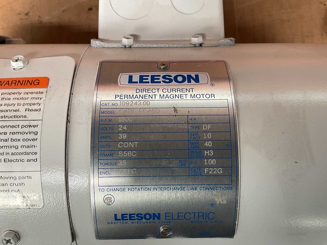 Leeson electric c4d17fc46d direct current permanent magnet motor - afbeelding 2 van  2
