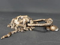 Leeuwenkop als faux bronzen deurklopper - afbeelding 4 van  5