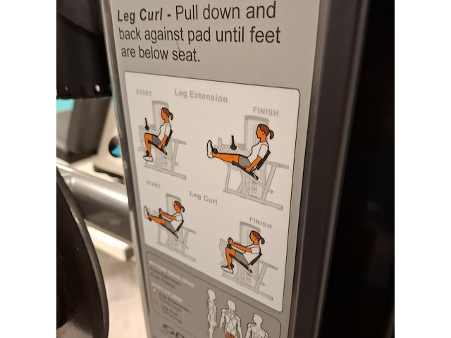 Leg extension/leg curl cybex, vr1, 13260-95 - afbeelding 13 van  16