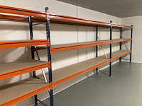 Legbordstelling. grote nette partij ± 75m lang incl legborden. compleet! - afbeelding 4 van  14