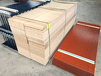 Legbordstelling. grote nette partij ± 75m lang incl legborden. compleet! - afbeelding 12 van  14