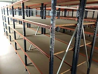 Legbordstelling. grote nette partij ± 75m lang incl legborden. compleet! - afbeelding 3 van  14