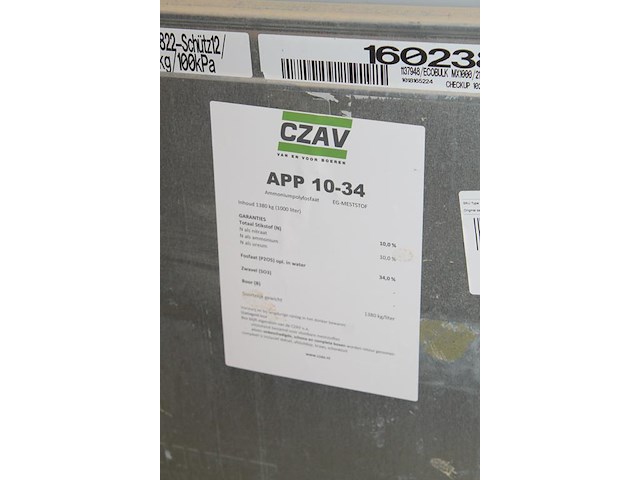 Lege ibc voormalig gebruikt voor meststoffen. - afbeelding 3 van  3