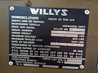 Legervoertuig jeep, willys, bouwjaar 1947 - afbeelding 8 van  30