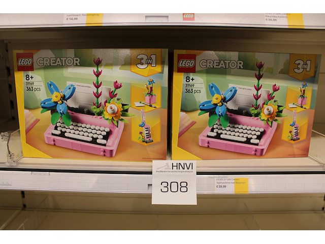 Lego creator 3 in 1 typemachine met bloemen, 4 stuks. - afbeelding 1 van  2