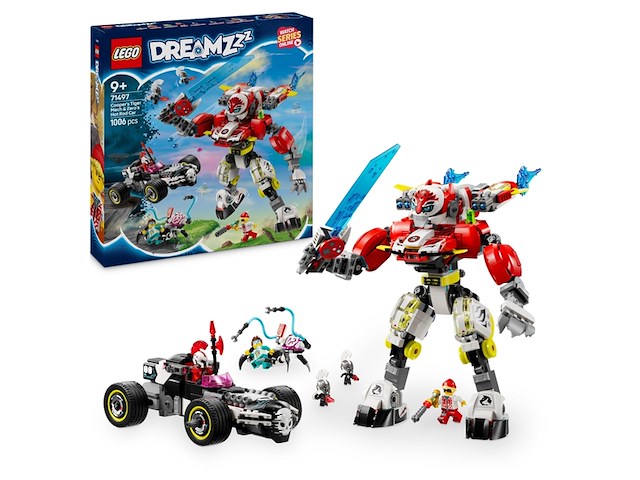Lego dreamzzz 71497 coopers tiger-mech en zero's hot rod auto - afbeelding 1 van  6