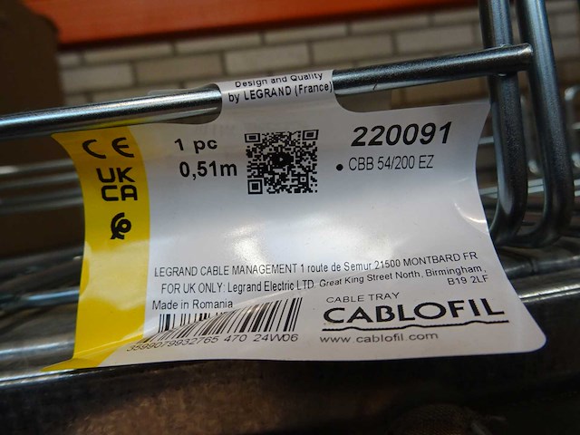 Legrand - cablofil 0,51m - cbb 54/200 ez - draadgoot (5x) - afbeelding 2 van  2