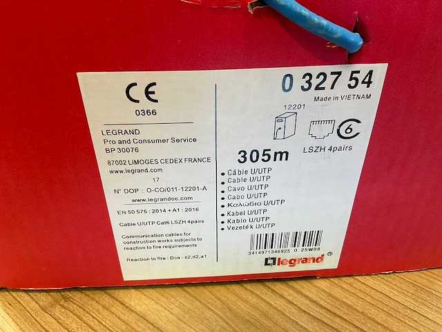 Legrand 305 mtr - u/utp netwerkkabel - afbeelding 3 van  6