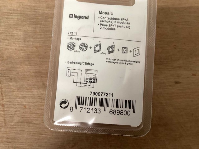 Legrand mosaic wandcontactdoos inbouw (55x) - afbeelding 4 van  4