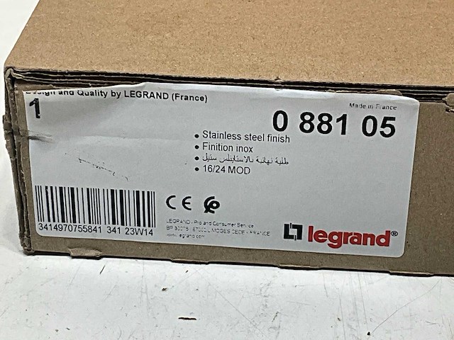 Legrand rvs dekselset metaal vierkant 16/24 modules (9x) - afbeelding 5 van  6