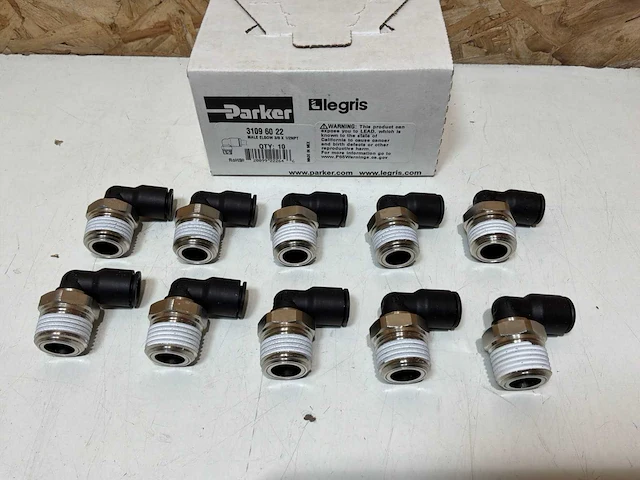 Legris 3109 60 22 male elbow 3/8 x 1/2npt (10x) - afbeelding 4 van  5
