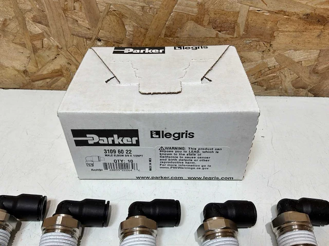 Legris 3109 60 22 male elbow 3/8 x 1/2npt (50x) - afbeelding 5 van  5