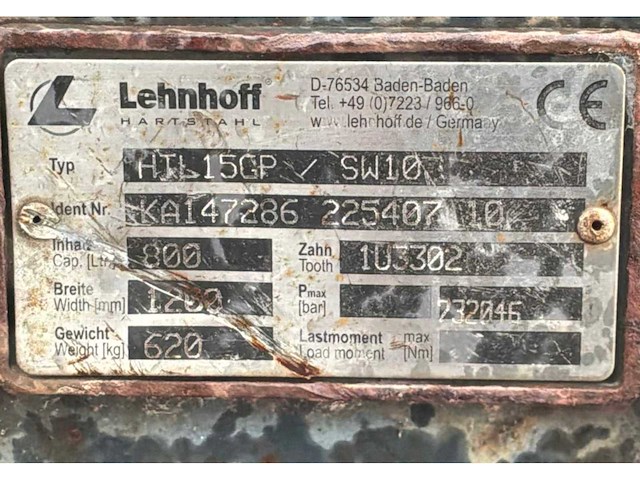 Lehnhoff htl15gp graafbak - afbeelding 7 van  7