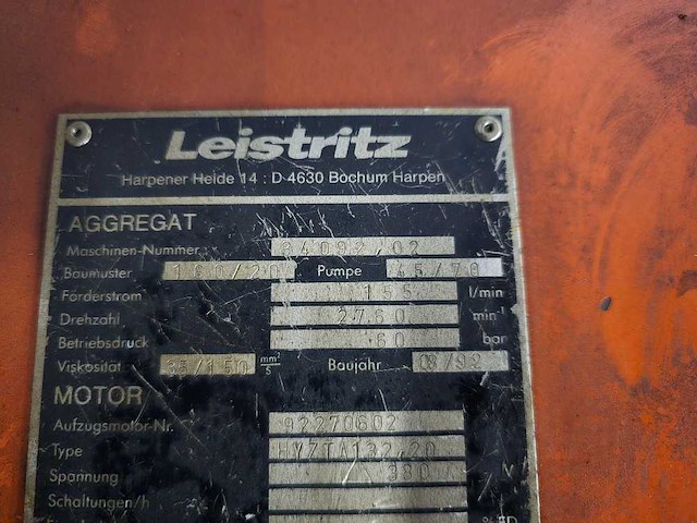 Leistritz - 1992 - 160/20 - hydraulisch aggregaat - afbeelding 6 van  11