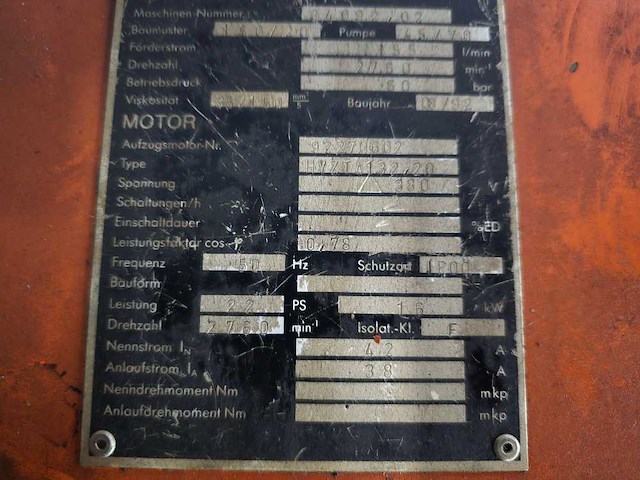 Leistritz - 1992 - 160/20 - hydraulisch aggregaat - afbeelding 7 van  11