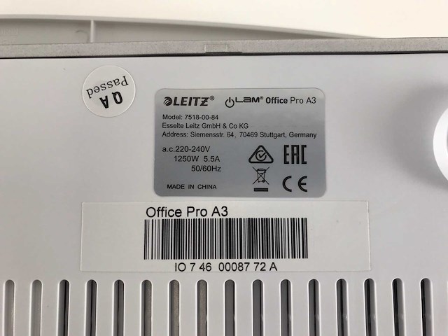 Leitz (7518-00-84) ilam office pro a3 laminator (new) - afbeelding 8 van  8