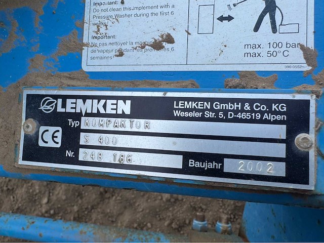 Lemken kompaktor s400 zaaibedcombinatie - afbeelding 1 van  7