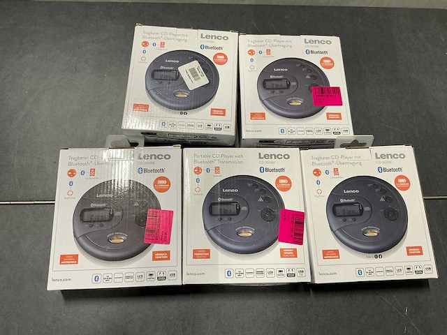 Lenco cd-300bk discman (5x) - afbeelding 1 van  2