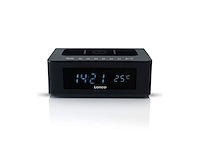Lenco cr-580 klokradio met bluetooth qi draadloos laadstation nfc usb zwart - afbeelding 1 van  4