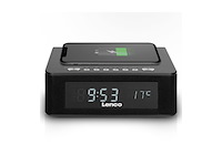 Lenco cr-580 klokradio met bluetooth qi draadloos laadstation nfc usb zwart - afbeelding 4 van  4