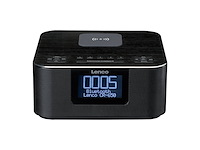 Lenco cr650 dab+ wekkerradio, met dab+ en fm, 20 voorkeuzezenders zwart - afbeelding 1 van  4