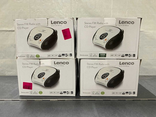 Lenco draagbare radio cd speler scd-24 (4x) - afbeelding 3 van  3