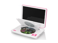 Lenco dvp910 dvdspeler met usb 9 inch dvd player zwart, roze - afbeelding 1 van  5