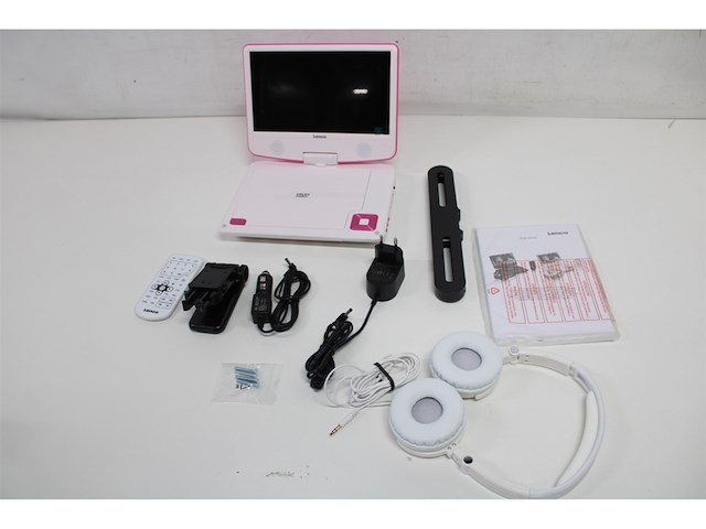 Lenco dvp910 dvdspeler met usb 9 inch dvd player zwart, roze - afbeelding 5 van  5