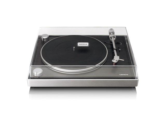 Lenco l-455bk platenspeler zichtbare riemaandrijving ortofon zwart - afbeelding 1 van  4