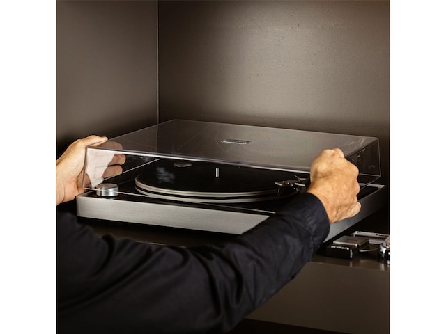 Lenco l-455bk platenspeler zichtbare riemaandrijving ortofon zwart - afbeelding 3 van  4