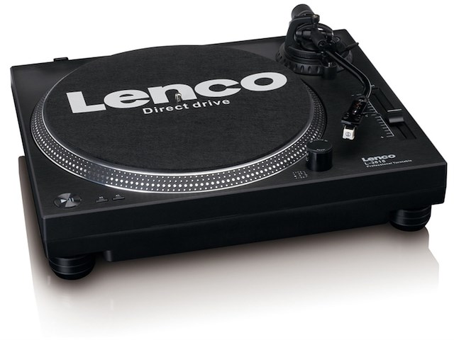 Lenco l3818bk platenspeler direct drive usb naar pc encoding zwart - afbeelding 1 van  4