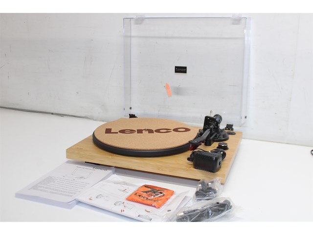 Lenco lbt 335ba draaitafel met bluetoothbehuizing van echt bamboe - afbeelding 5 van  6