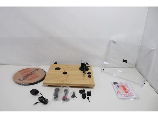 Lenco lbt335ba draaitafel met bluetooth behuizing van echt bamboe - afbeelding 5 van  5