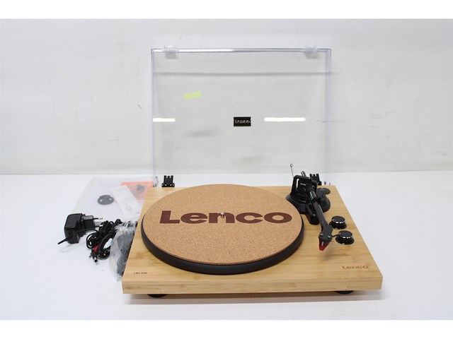 Lenco lbt335ba draaitafel met bluetooth behuizing van echt bamboe - afbeelding 5 van  6