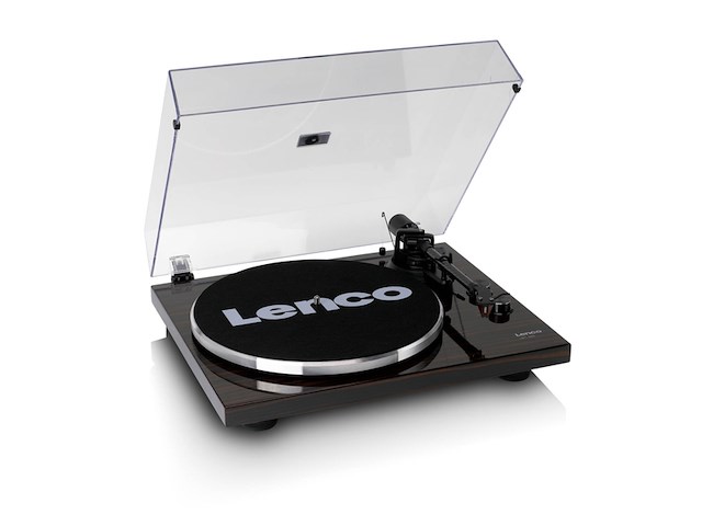 Lenco lbt345wa draaitafel met bluetooth en 2m rode pickup walnoot - afbeelding 3 van  5