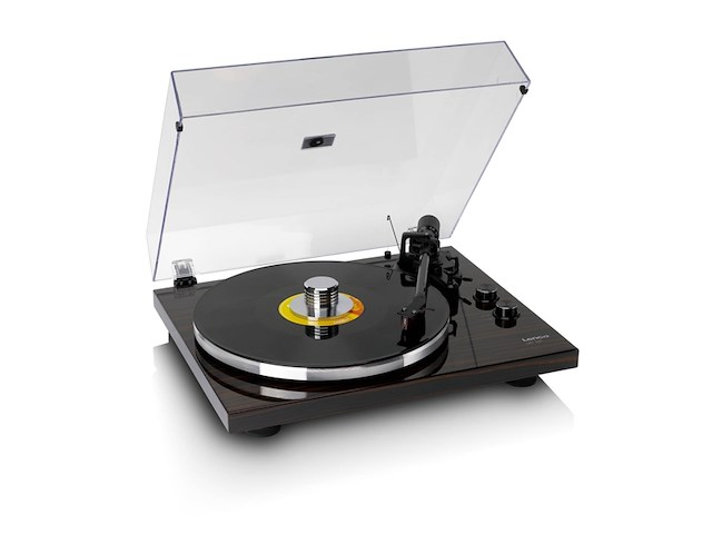 Lenco lbt345wa draaitafel met bluetooth en 2m rode pickup walnoot - afbeelding 4 van  5