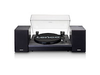Lenco ls301bk platenspeler incl twee externe speakers zwart - afbeelding 1 van  5