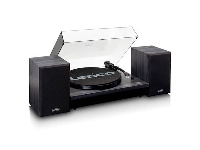 Lenco ls301bk platenspeler incl twee externe speakers zwart - afbeelding 4 van  5