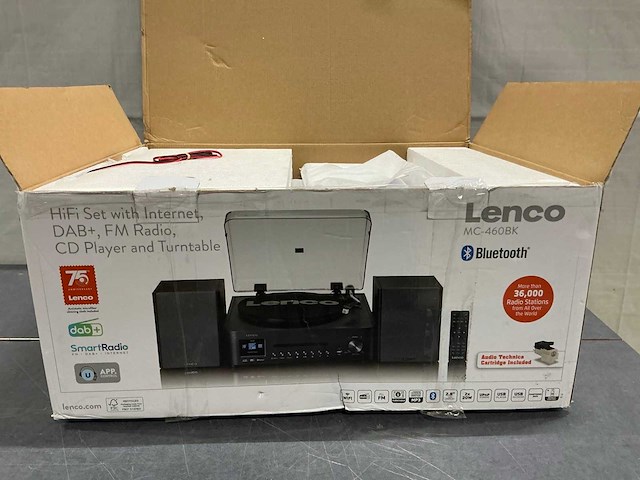 Lenco mc - 460bk cd- & platenspeler - afbeelding 1 van  4