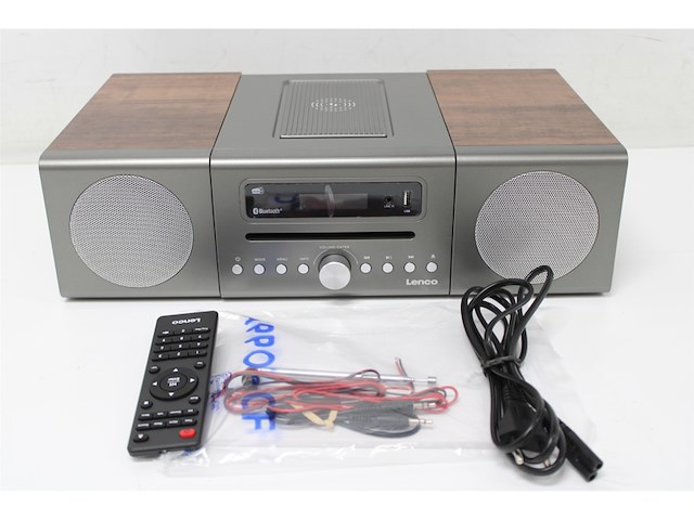 Lenco mc-175si home audio-microsysteem 40 w zilver hout - afbeelding 3 van  3