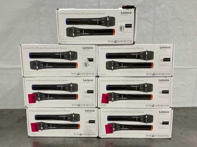 Lenco mcw-020bk set van 2 draadloze microfoons (7x) - afbeelding 1 van  3