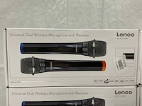 Lenco mcw-020bk set van 2 draadloze microfoons (7x) - afbeelding 2 van  3