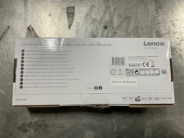 Lenco mcw-020bk set van 2 draadloze microfoons (7x) - afbeelding 3 van  3