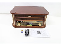 Lenco music set w/ tt, dab+, fmradio, bt, cd, cassette, usb - afbeelding 1 van  2