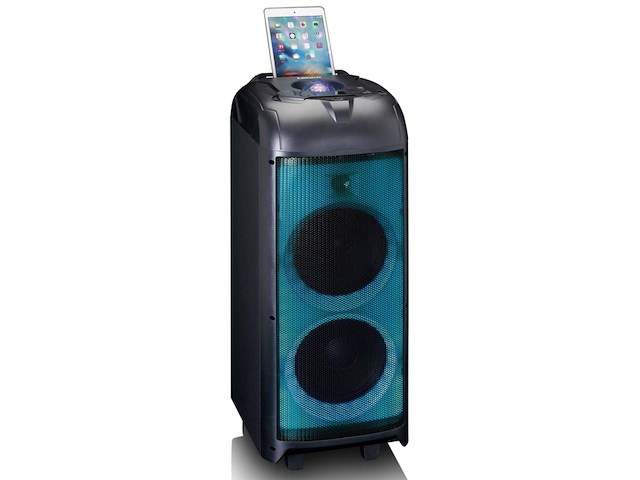 Lenco party speaker pa260bk 150w rms led verlichting en disco bal zwart - afbeelding 3 van  5