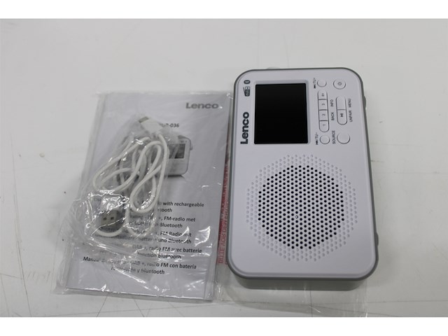 Lenco pdr-036wh dab en fm radio met bluetooth wit - afbeelding 5 van  5