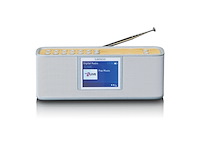 Lenco pdr-046gy eco dab radio met bluetooth wit/bamboe - afbeelding 1 van  3