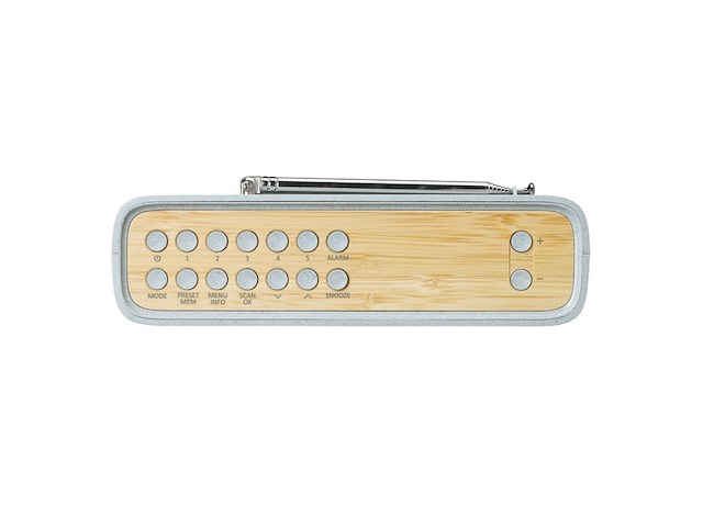 Lenco pdr-046gy eco dab radio met bluetooth wit/bamboe - afbeelding 3 van  3