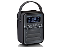 Lenco pdr 051bksi draagbare dab+ fm radio met bluetooth aux ingang zwart - afbeelding 2 van  3